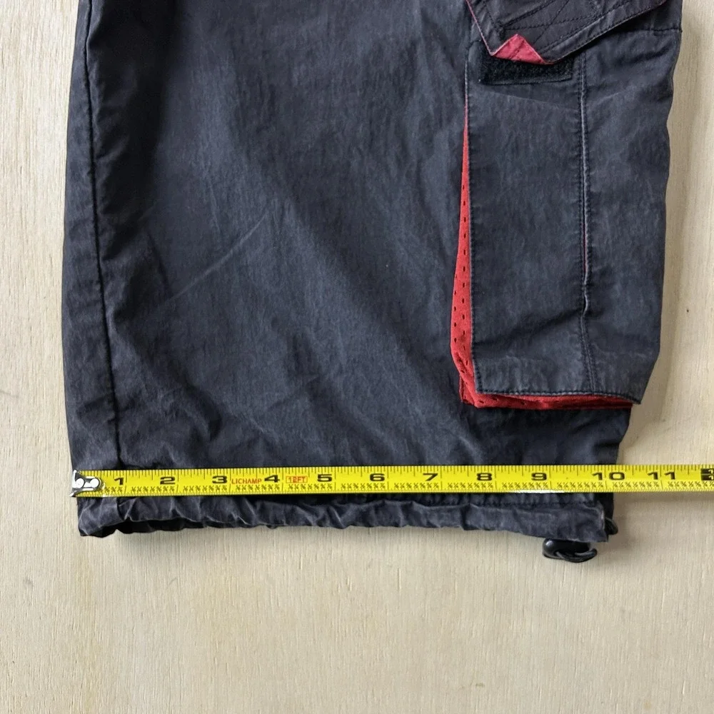 Plugg Cargo Shorts Mens Small 28 Black Microfiber Elastic 12 Inseam Outdoor